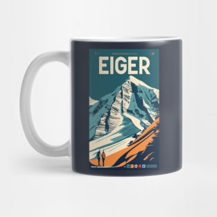 A Vintage Travel Art of Eiger - Switzerland Mug